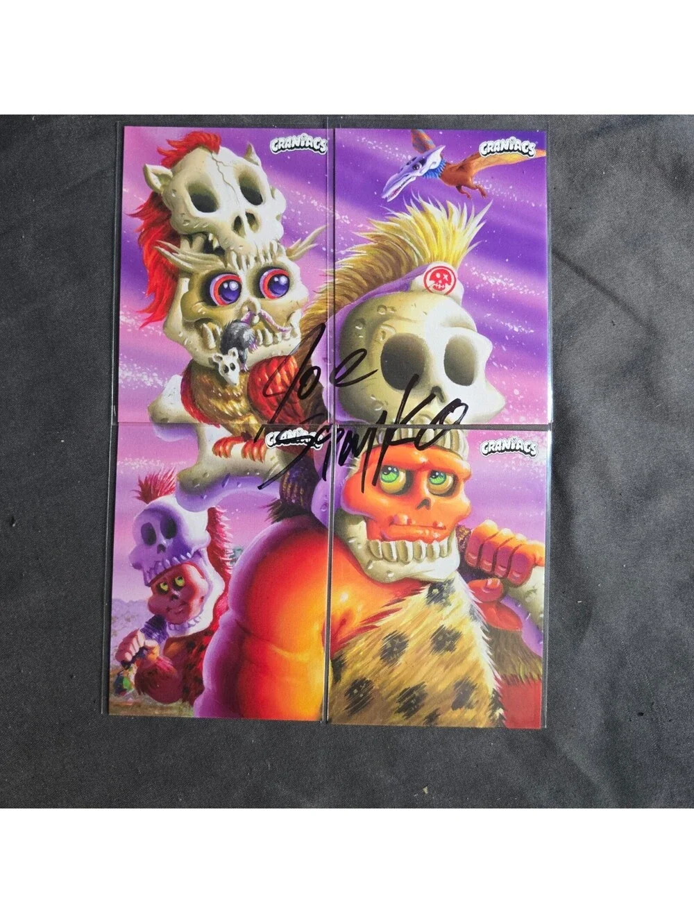 2026 SDCC Craniacs Scavenger Hunt Signed Joe Simko Set of 4 Promo Cards 1/1 Auto
